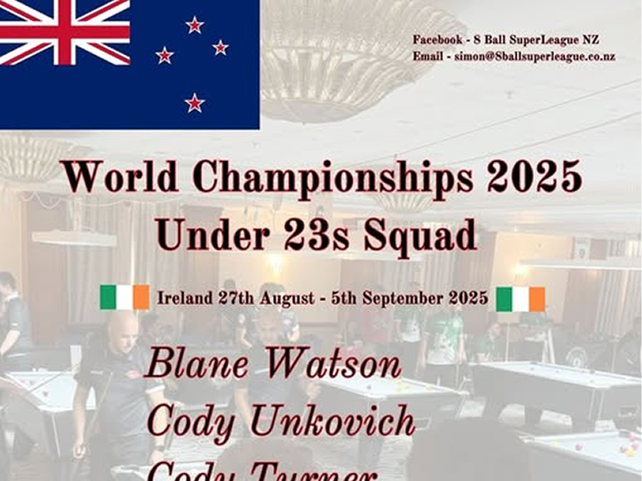 2025 World Champs – Under 23s squad named